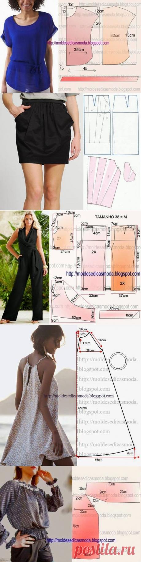 Летние модели для шитья с выкройками