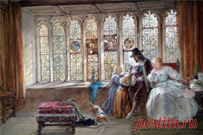 В старинном замке... Joseph Nash (British, 1808-1878)