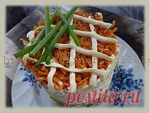 Слоеный салат с печенью трески | Кулинария своими руками