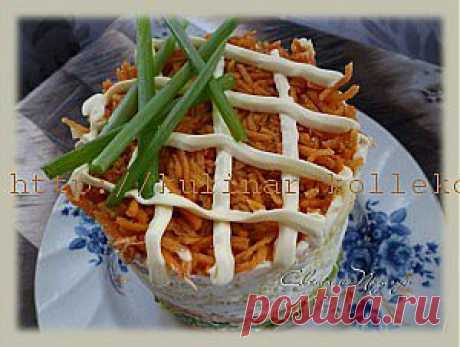 Слоеный салат с печенью трески | Кулинария своими руками