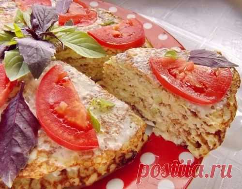 Кабачковый блинный торт