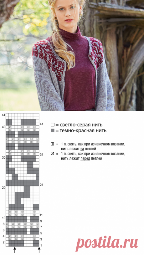 Жакет в тирольском стиле - схема вязания спицами. Вяжем Жакеты на Verena.ru