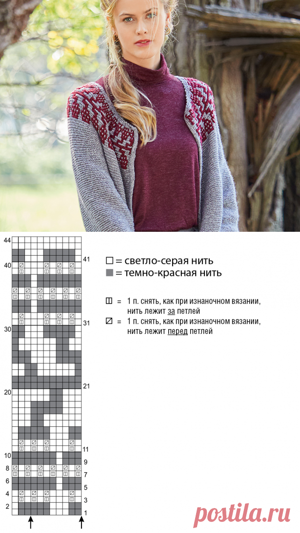 Жакет в тирольском стиле - схема вязания спицами. Вяжем Жакеты на Verena.ru