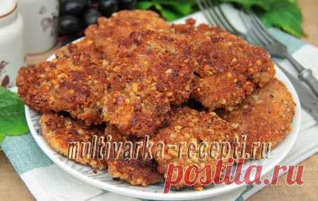 Куриные отбивные в сырно-ореховом в кляре, рецепт с фото Готовые хрустящие куриные отбивные можно подать с любым гарниром, очень вкусно и просто со свежими овощами, и с любым домашним соусом! Попробуйте!