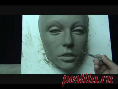 Sculpting Gaga's Face. Mask making.