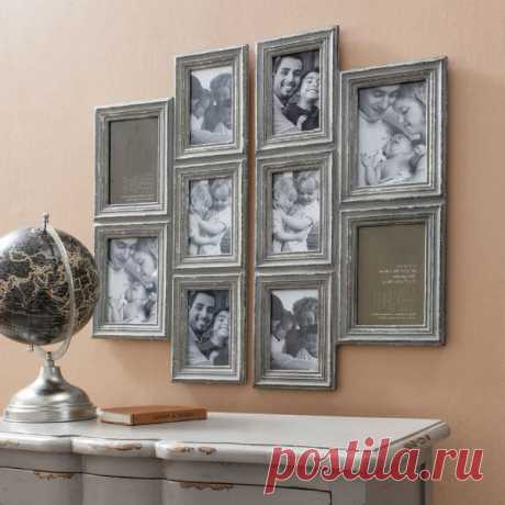Коллаж из фотографий на стене: более 50 вариантов размещения