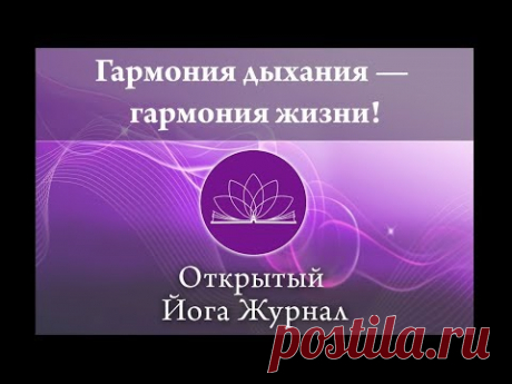 Гармония дыхания — гармония жизни! Открытый Йога Журнал (Открытая йога)