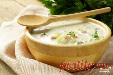 Окрошка на кефире с колбасой - кулинарный рецепт на Повар.ру