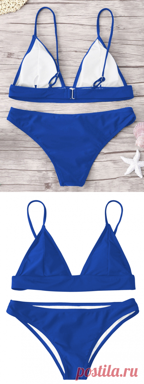 [33% OFF] 2020 Padded Bikini Set In ROYAL | DressLily
