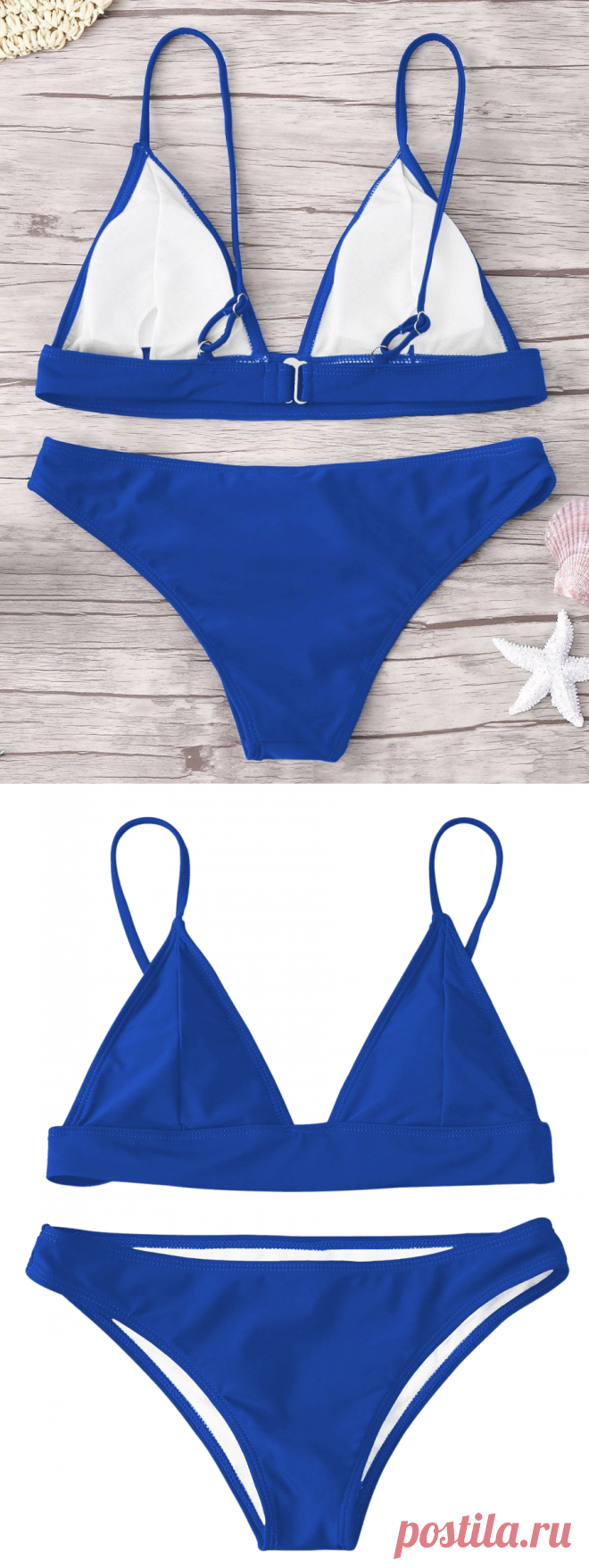 [33% OFF] 2020 Padded Bikini Set In ROYAL | DressLily