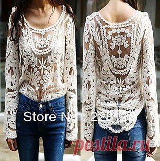 черный/белое платье сладкий полу сексуальный чистой с длинным рукавом вышивки цветочный вязания крючком