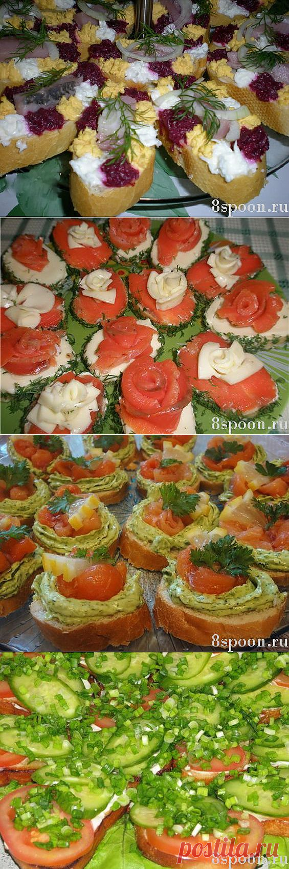 Праздничные бутерброды: вкусные рецепты с фото | 8 Ложек