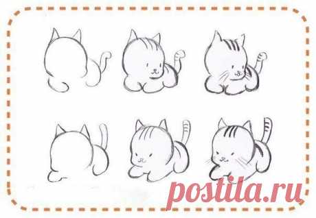 Рисуем котят.