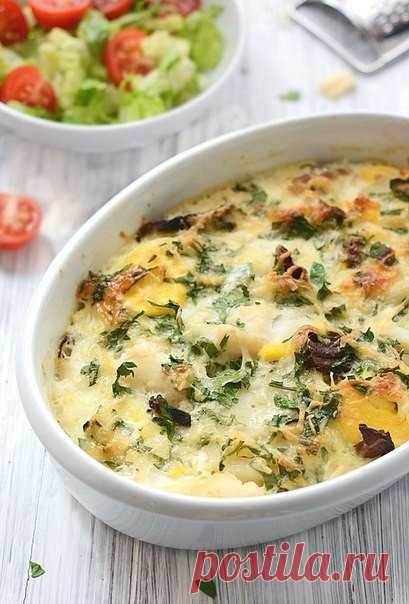 Рыбная запеканка с картофелем
