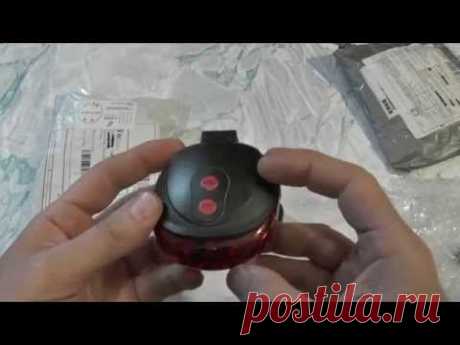 Из Китая посылка № 102, №103. Для велоспорта. 5LED + 2 лазер. Кронштейн Держатель. ZikValera