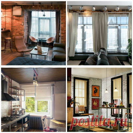 Loft style curtains: characteristics and design ideas for curtains in loft style
