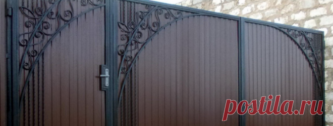 Ворота из профнастила (профлиста) своими руками: порядок возведения