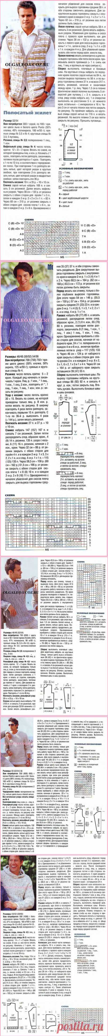 Вязание спицами узоры и схемы - Вязать пуловер для мужчин