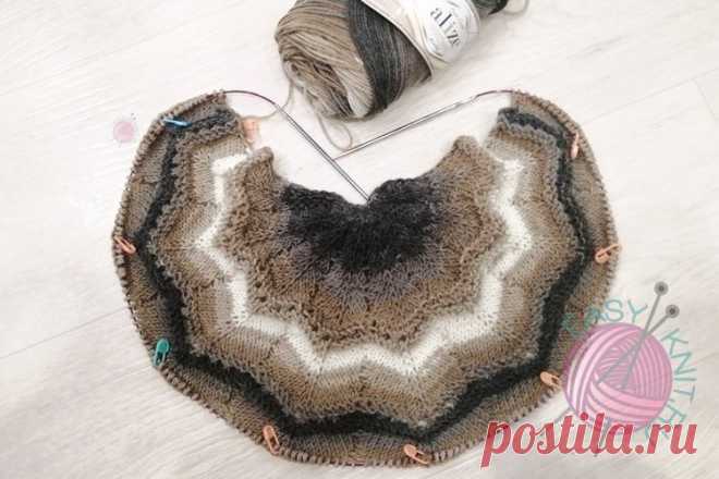 Продвижения процессов октября: теплая шерстяная кофта, шаль | EasyKnit.ru