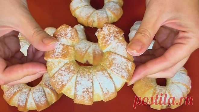 ТВОРОЖНЫЕ БУЛОЧКИ - рогалики! Вкусные ,нежные и ароматные!