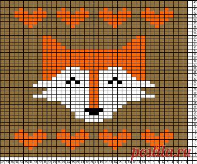 Fox Tea Towel Knitting Pattern