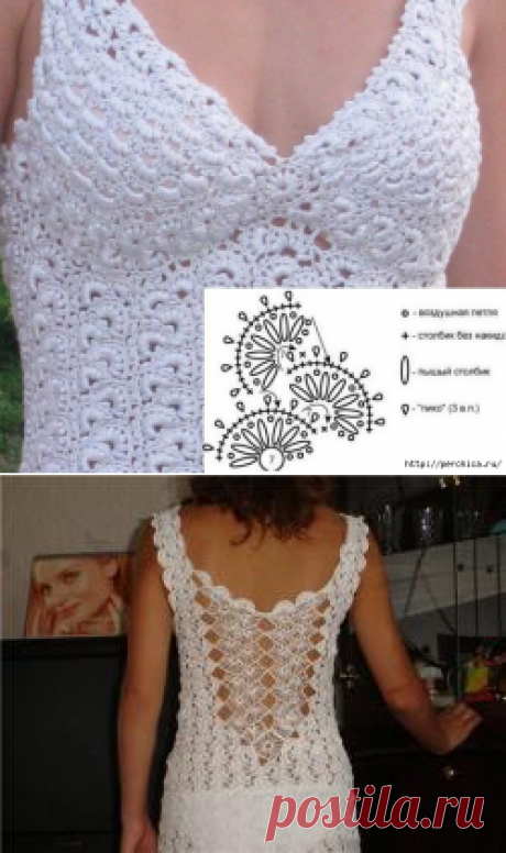 Маленькое белое платье по мотивам модели Любы Сергеевой