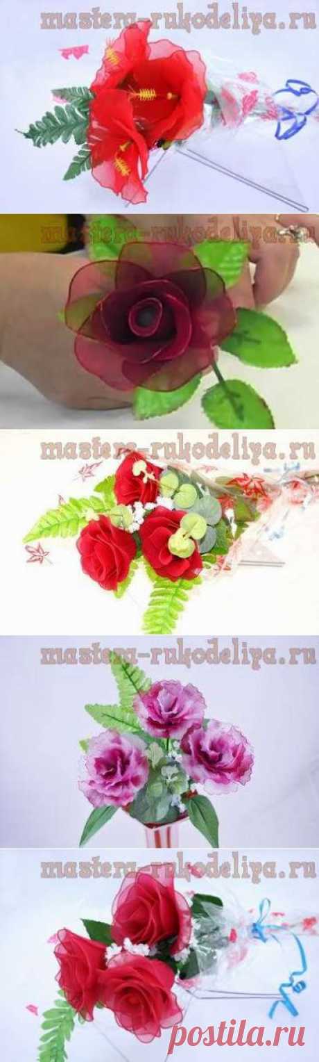 Мастера рукоделия - рукоделие для дома. Бесплатные мастер-классы, фото и видео уроки - Цветы из капрона