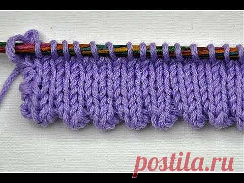 Вязание края изделия зубчиками. Видеоурок..