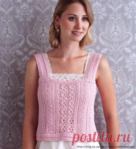 Топик с поперечным вязанием.