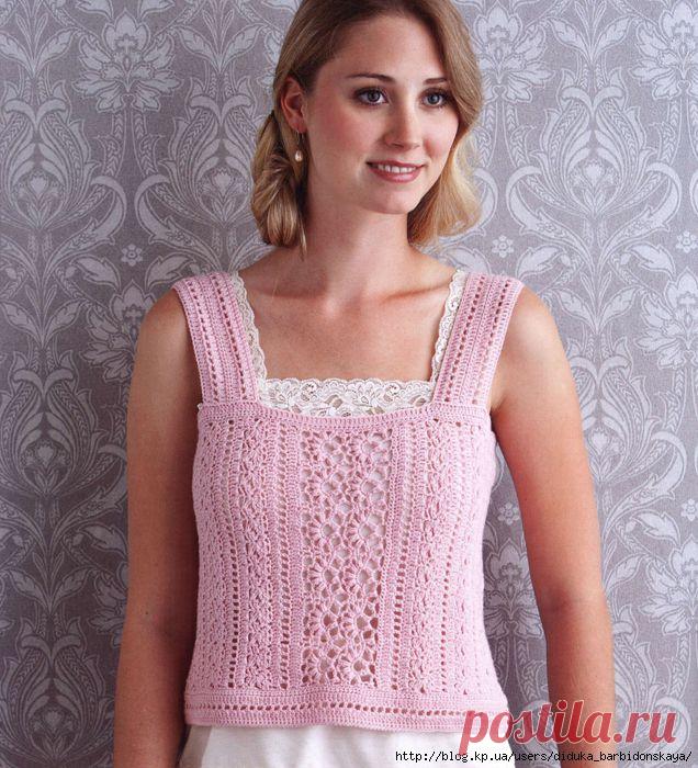 Топик с поперечным вязанием.