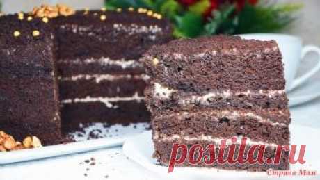 Ленивый шоколадный бисквит «Шоколад на кипятке» - Старый вкусный рецепт