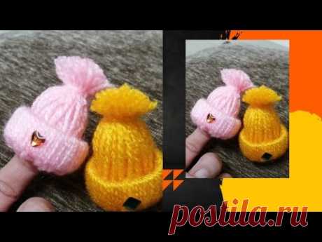 Cute wool craft # How to make cute caps with the help of wool @ ARTICA ISLAND