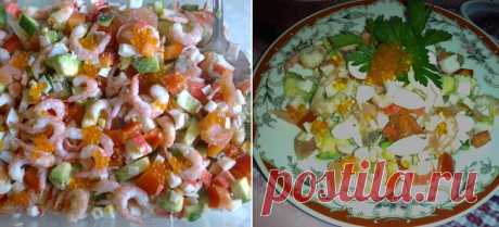 Закуски и салаты с крабовыми палочками