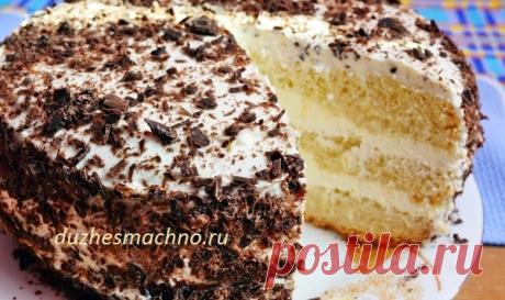 Торт на кипятке с творожным кремом | Вкусные рецепты