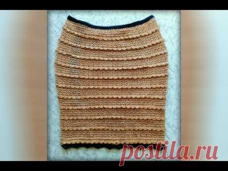 Как связать юбку крючком. how to knit crochet skirt