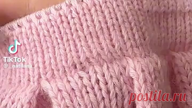 Складки на юбке спицами