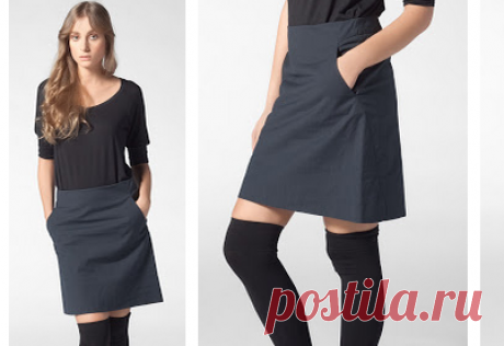 Юбка Marc O'Polo (прямая, боковые карманы с отрезным бочком)