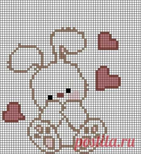 ​Вышиваем зайчика