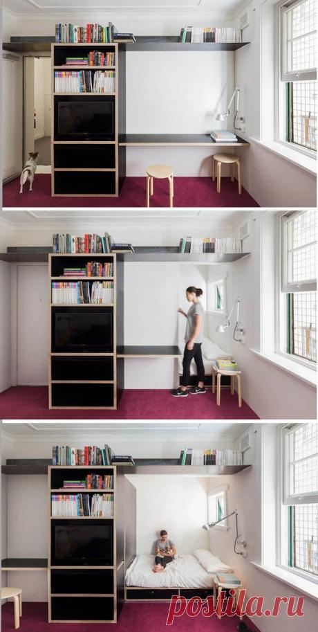 Multi use space in a bijou apartment by Sydney based architect Nicholas Gurney