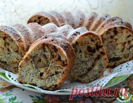 Кофейно-маковый кекс с бананами – кулинарный рецепт