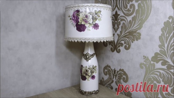 Интерьерная лампа буквально из ничего Эффектная лампа в ретро стиле станет достойным украшением интерьера. Не лишенная изящества, дополненная объемным декором, она выглядит богато и оригинально. Между тем сделан светильник буквально из ни...