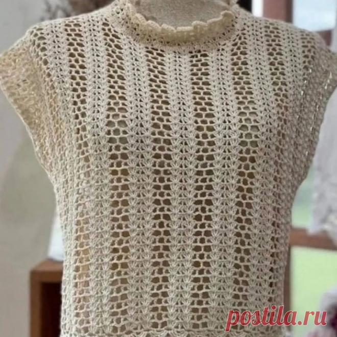 Узор крючком для топа