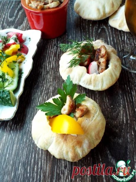 Курица-гриль в хлебных чашках - кулинарный рецепт