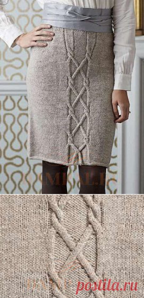 Вязаная юбка-карандаш со жгутами | DAMские PALьчики. ru