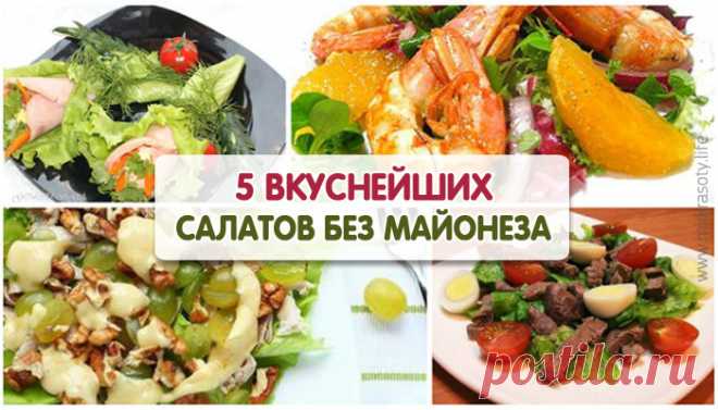 Вкуснейшие салаты без майонеза! ТОП-5 рецептов