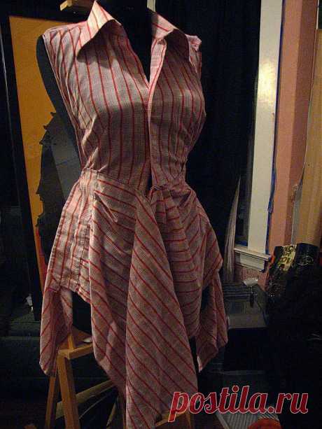 Переделка рубашки, идея / Handmade / Переделка одежды / Pinme.ru / mamamijka