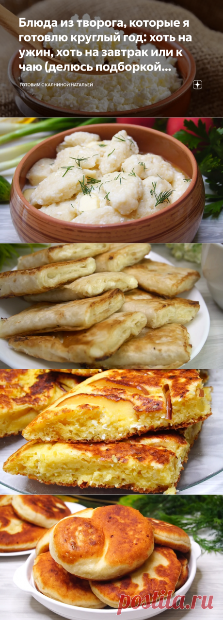 Блюда из творога, которые я готовлю круглый год: хоть на ужин, хоть на завтрак или к чаю (делюсь подборкой рецептов) | Готовим с Калниной Натальей | Яндекс Дзен