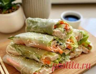 СПРИНГ-РОЛЛЫ С НАЧИНКОЙ ИЗ КУРОЧКИ И ОВОЩЕЙ.. | ПП рецепты в любой бюджет! Худеем вкусно!