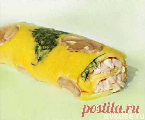 Куриные рулетики с грибами - Простые рецепты Овкусе.ру