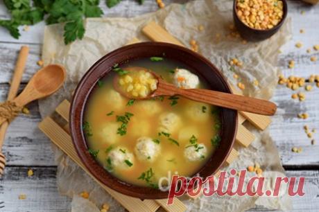 Диетический гороховый суп с куриными фрикадельками | Dietplan.ru